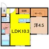 HARUSAKU大町 1LDKの間取り