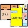 HARUSAKU大町 1LDKの間取り