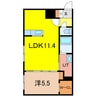 HARUSAKU豊岡 1LDKの間取り
