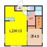 HARUSAKU豊岡 1LDKの間取り