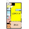 HARUSAKU豊岡 1LDKの間取り