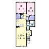 キスイ　キャトル 2LDKの間取り