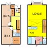 リエットⅠ 2LDKの間取り