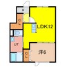 IL SOLE BIEI HANAZONO 1LDKの間取り