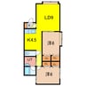チェリー72 2LDKの間取り