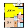ファイブウエスト 1LDKの間取り