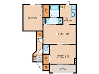 間取図 名鉄西尾線/西尾駅 徒歩17分 1階 築20年