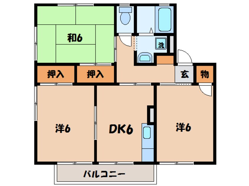 間取図 名鉄西尾線/桜町前駅 徒歩5分 2階 築27年