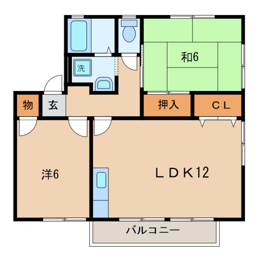 間取図 名鉄西尾線/桜町前駅 徒歩5分 2階 築27年