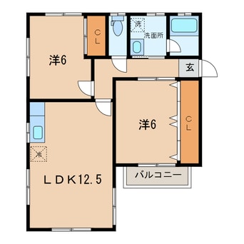間取図 名鉄西尾線/西尾駅 徒歩15分 2階 築31年