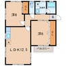 名鉄西尾線/西尾駅 徒歩15分 1階 築31年 2LDKの間取り