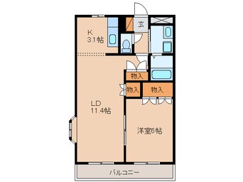 間取図 名鉄西尾線/上横須賀駅 徒歩5分 2階 築20年