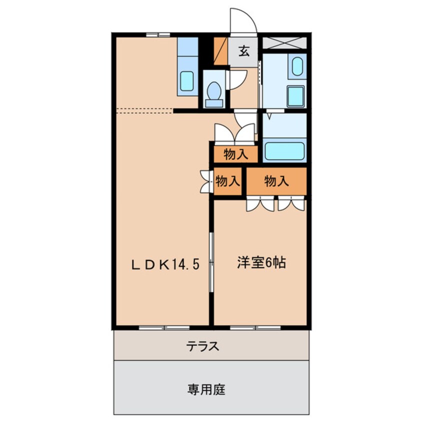 間取図 名鉄西尾線/上横須賀駅 徒歩5分 1階 築20年