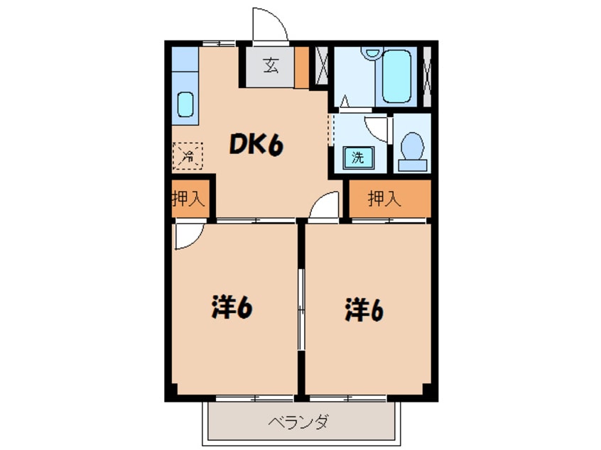間取図 名鉄三河線/新川町駅 バス15分名鉄バス　西端下車:停歩1分 2階 築34年