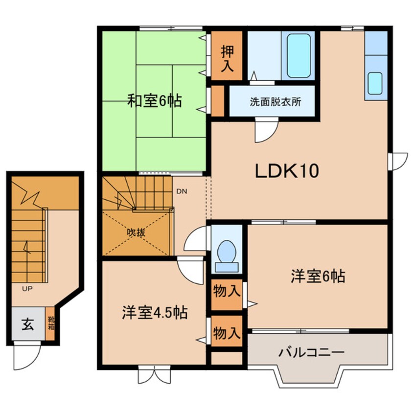 間取図 名鉄三河線/碧南駅 徒歩18分 2階 築28年