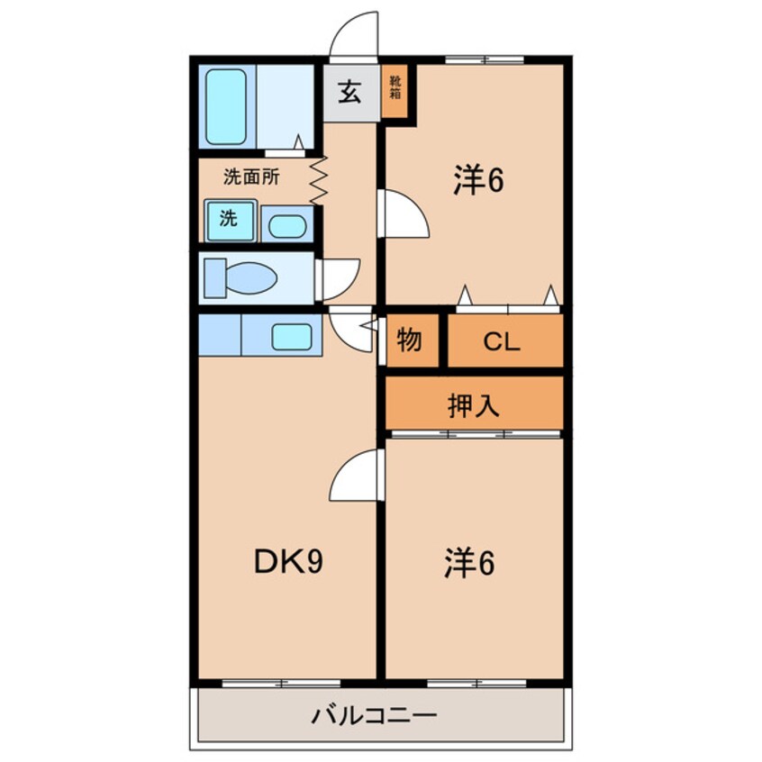 間取図 名鉄西尾線/西尾駅 徒歩13分 2階 築30年