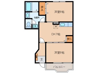 間取図 名鉄西尾線/西尾駅 バス20分刈宿下車:停歩7分 1階 築21年