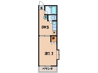 間取図 名鉄西尾線/桜町前駅 徒歩5分 2階 築34年