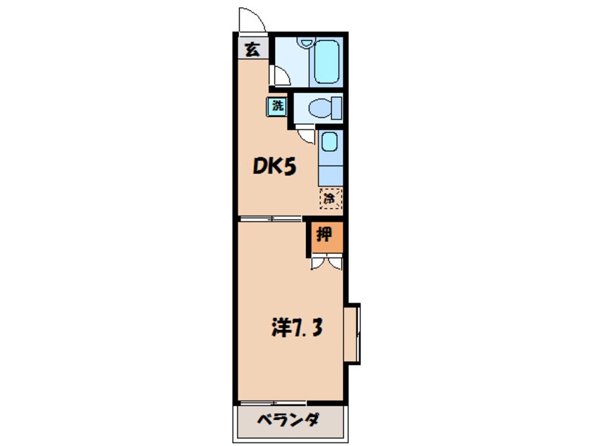 間取図 名鉄西尾線/桜町前駅 徒歩5分 2階 築34年