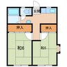名鉄西尾線/西尾駅 徒歩22分 1階 築38年 2Kの間取り