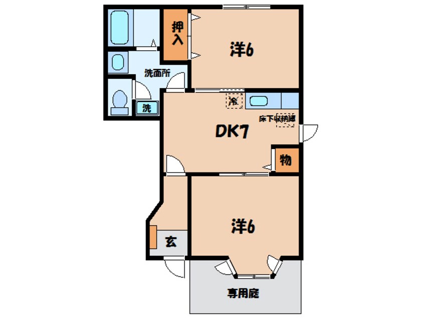 間取図 名鉄バス(西尾市)/国森 徒歩8分 1階 築26年