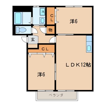 間取図 名鉄西尾線/西尾駅 徒歩13分 2階 築27年