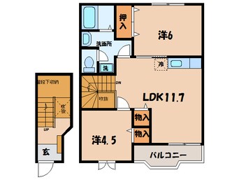 間取図 ふれんどバス/寺津大明神 徒歩4分 2階 築24年