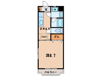 間取図 名鉄西尾線/桜町前駅 徒歩5分 3階 築22年