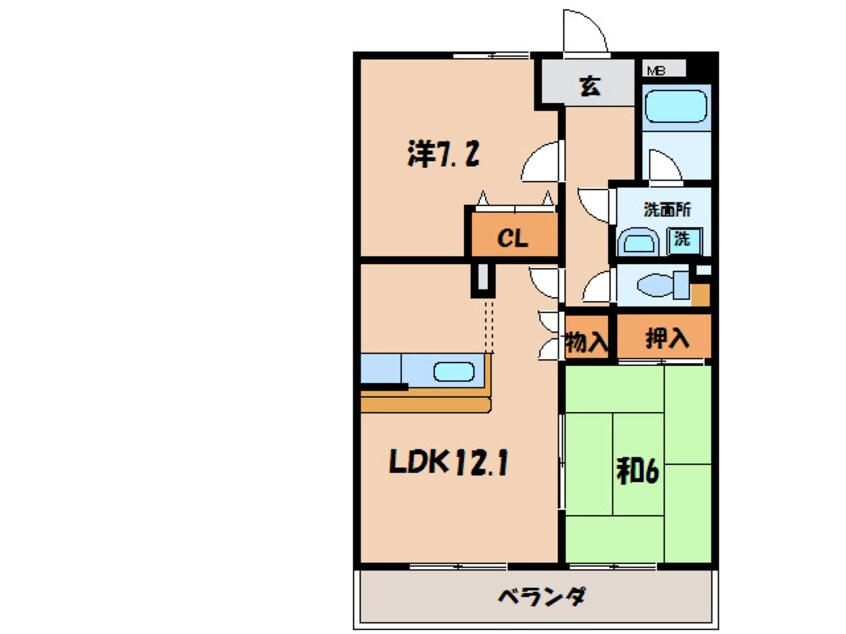 間取図 名鉄バス(西尾市)/港前 徒歩7分 4階 築20年