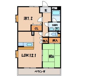 間取図 名鉄バス(西尾市)/港前 徒歩7分 4階 築22年