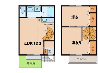 間取図 名鉄三河線/新川町駅 徒歩14分 1-2階 築20年