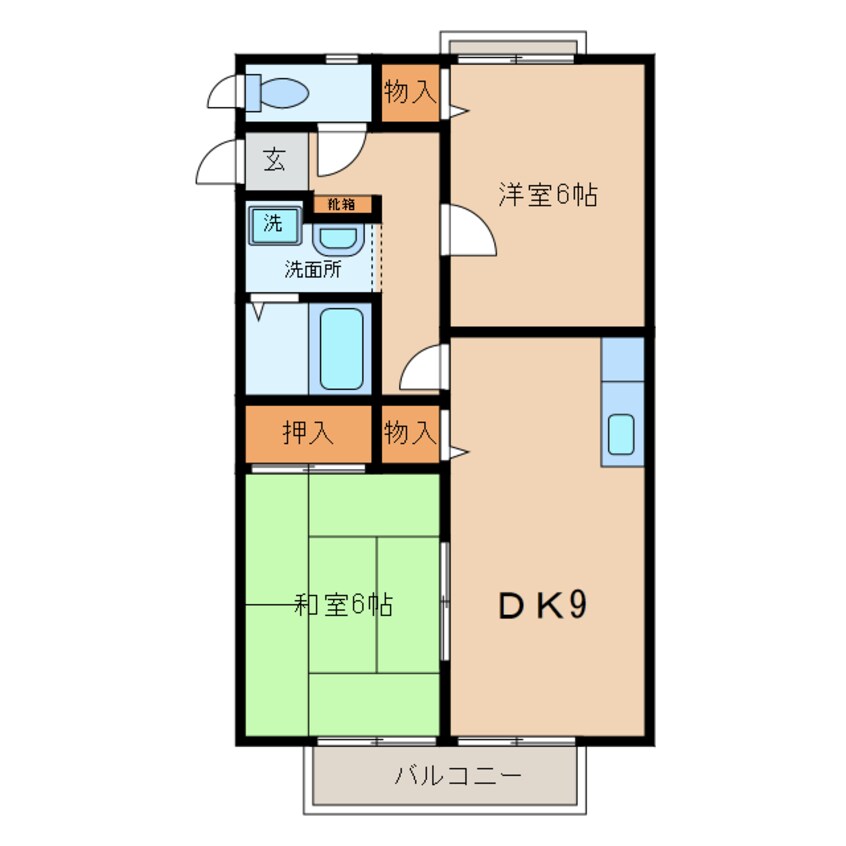 間取図 名鉄西尾線/桜町前駅 徒歩5分 2階 築31年