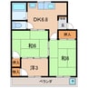 名鉄西尾線/西尾駅 徒歩7分 1階 築46年 3DKの間取り