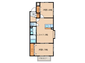 間取図 名鉄西尾線/吉良吉田駅 徒歩15分 2階 築19年