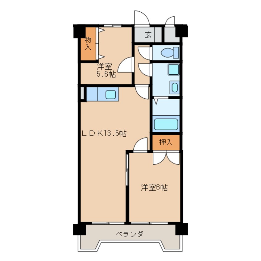 間取図 名鉄三河線/吉良吉田駅 徒歩14分 2階 築23年