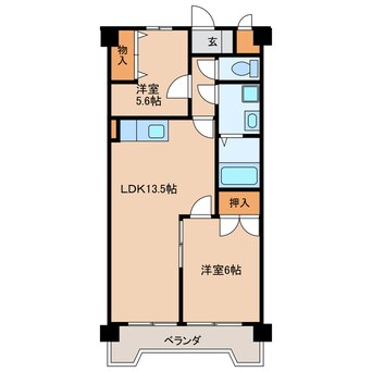 間取図 名鉄三河線/吉良吉田駅 徒歩14分 2階 築23年