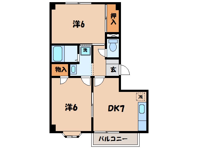 間取り図 くるくるバス（碧南市）/伏見町 徒歩3分 2階 築29年