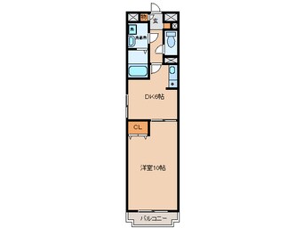 間取図 名鉄蒲郡線/三河鳥羽駅 徒歩8分 2階 築19年