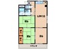 名鉄西尾線/西尾駅 徒歩14分 2階 築37年 3LDKの間取り