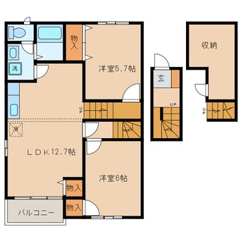 間取図 名鉄三河線/碧南中央駅 徒歩2分 2階 築22年