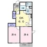 名鉄西尾線/西尾駅 バス:19分:停歩14分 1階 築23年 2Kの間取り