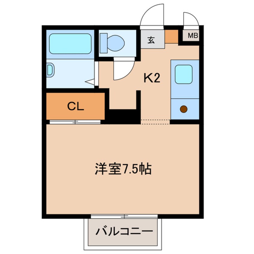 間取図 名鉄三河線/新川町駅 徒歩7分 2階 築26年