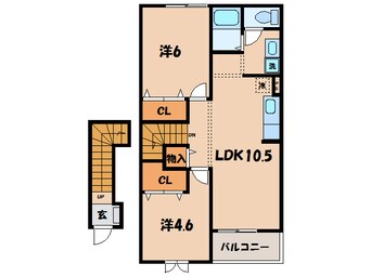 間取図 名鉄三河線/三河高浜駅 徒歩10分 2階 築24年