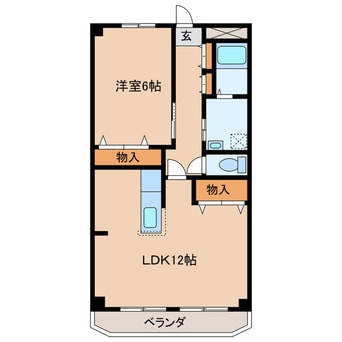 間取図 名鉄西尾線/西尾駅 徒歩16分 5階 築47年