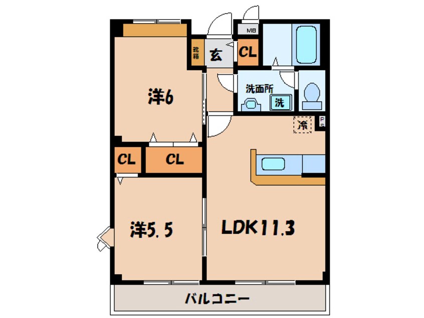 間取図 名鉄西尾線/西尾駅 徒歩32分 2階 築18年