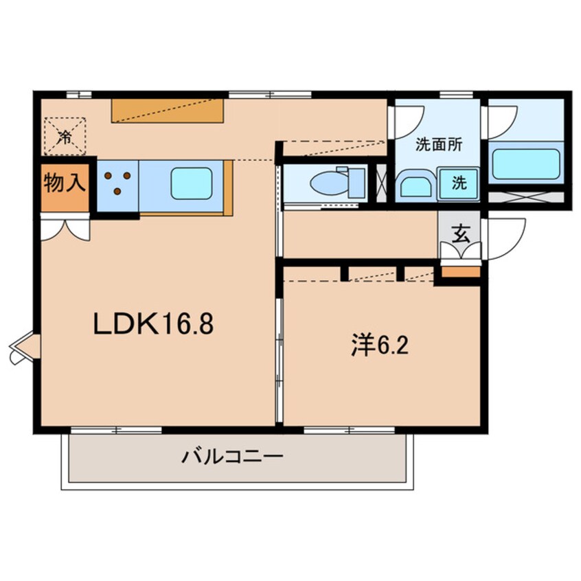 間取図 名鉄西尾線/西尾駅 徒歩11分 2階 築32年