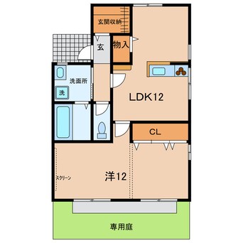 間取図 名鉄西尾線/西尾口駅 徒歩9分 1階 築27年