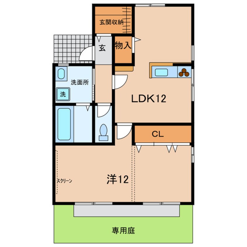 間取図 名鉄西尾線/西尾口駅 徒歩9分 1階 築27年