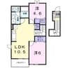 アビタシオン　キク 2LDKの間取り