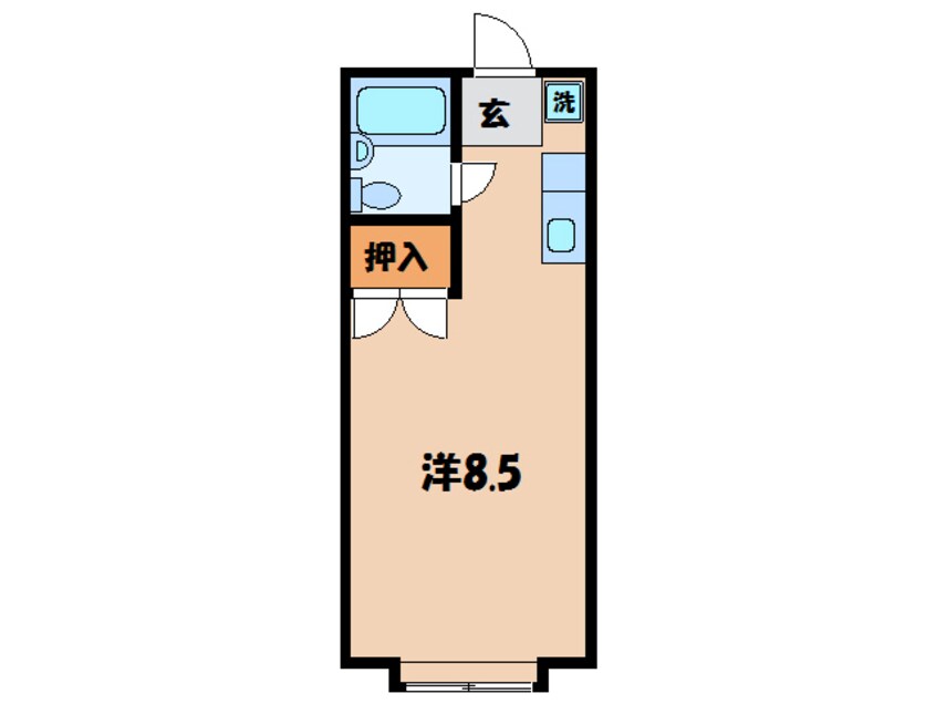 間取図 名鉄西尾線/米津駅 徒歩10分 2階 築32年